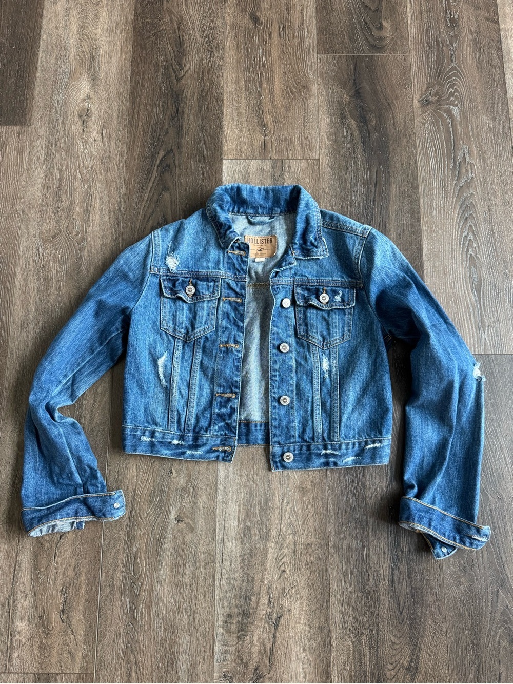 Hollister Medium Blue Denim Jacket Women’s Size Medium